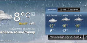 Météo Carrières-sous-Poissy  Prévisions et Temps - Yahoo Météo France - Mozilla Firefox 01052015 102022